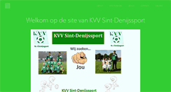 Desktop Screenshot of kvvsintdenijssport.com